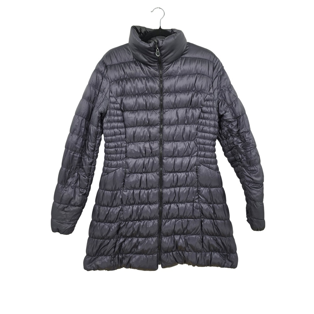 Laundry by Shelli Segal Reversible Quilted Down Puffer Coat Jacket Womens Large